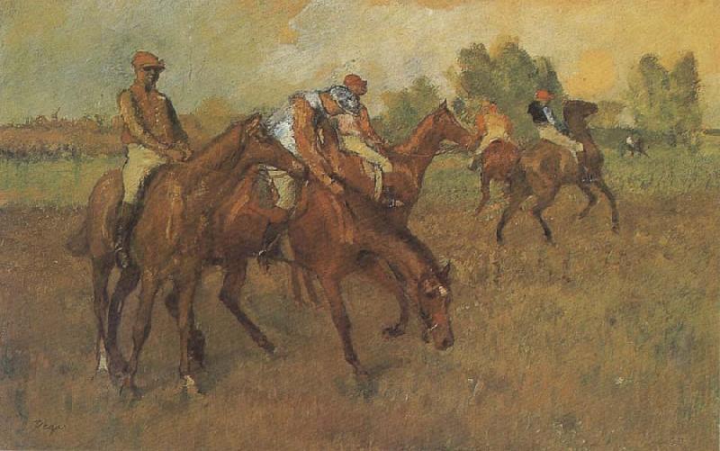 Edgar Degas Before the race